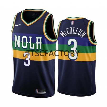 Maglia NBA New Orleans Pelicans C.J. McCollum 3 Nike 2022-23 City Edition Navy Swingman - Uomo